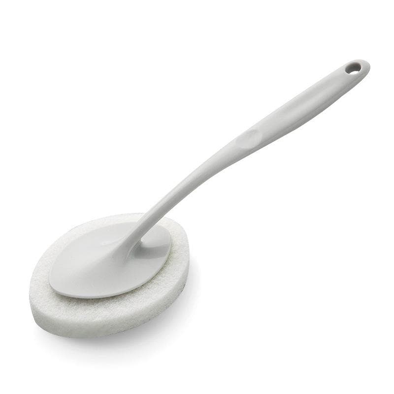 Long-handled Multifunctional Cleaning Sponge Brush Dishwashing Kitchen Toilet Bathroom Decontamination Tool Tile Floor Wipe 1PCS grey