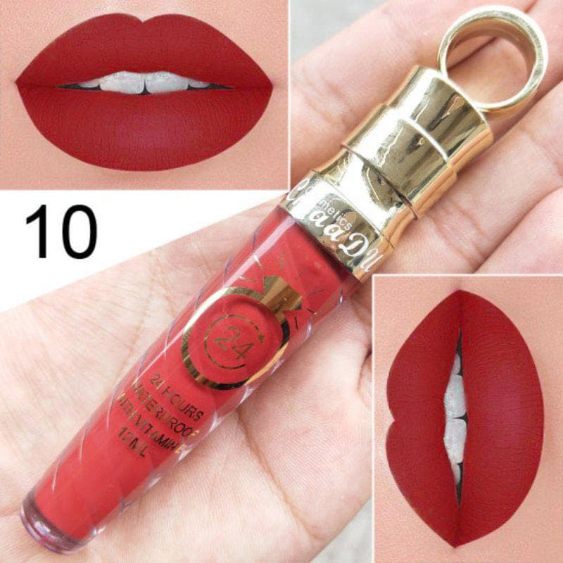 20 Colors Waterproof Long Lasting Matte+Shimmer Lipstick Mental Beauty Lip Gloss