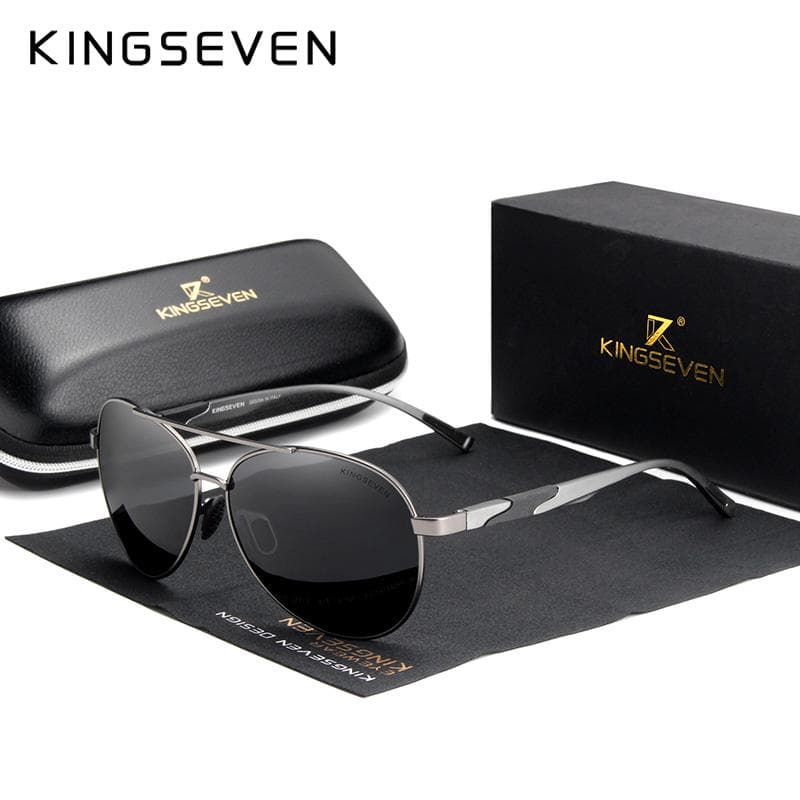 KINGSEVEN Brand Design Aluminum Men's Sunglasses Polarized High Definition Lens Driving M