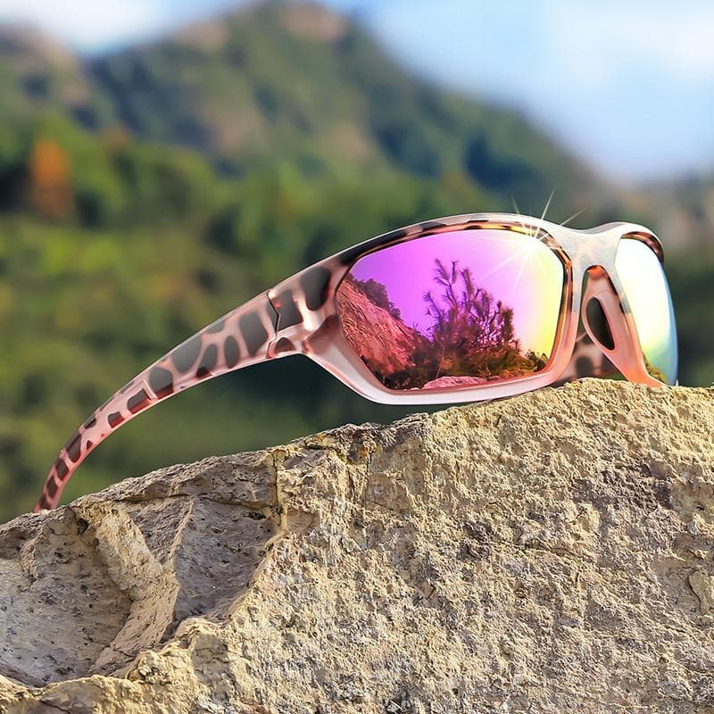 1pc Sports Sunglasses TAC Lens PC Frame Silicone Nose Pads Colorful Coating Outdoor Climbing Eyewear