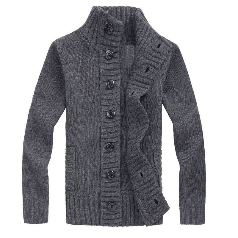 Cardigan Men's Sweater Knitted Sweater Simple Casual Buttoned Plus Size Men's Coat L