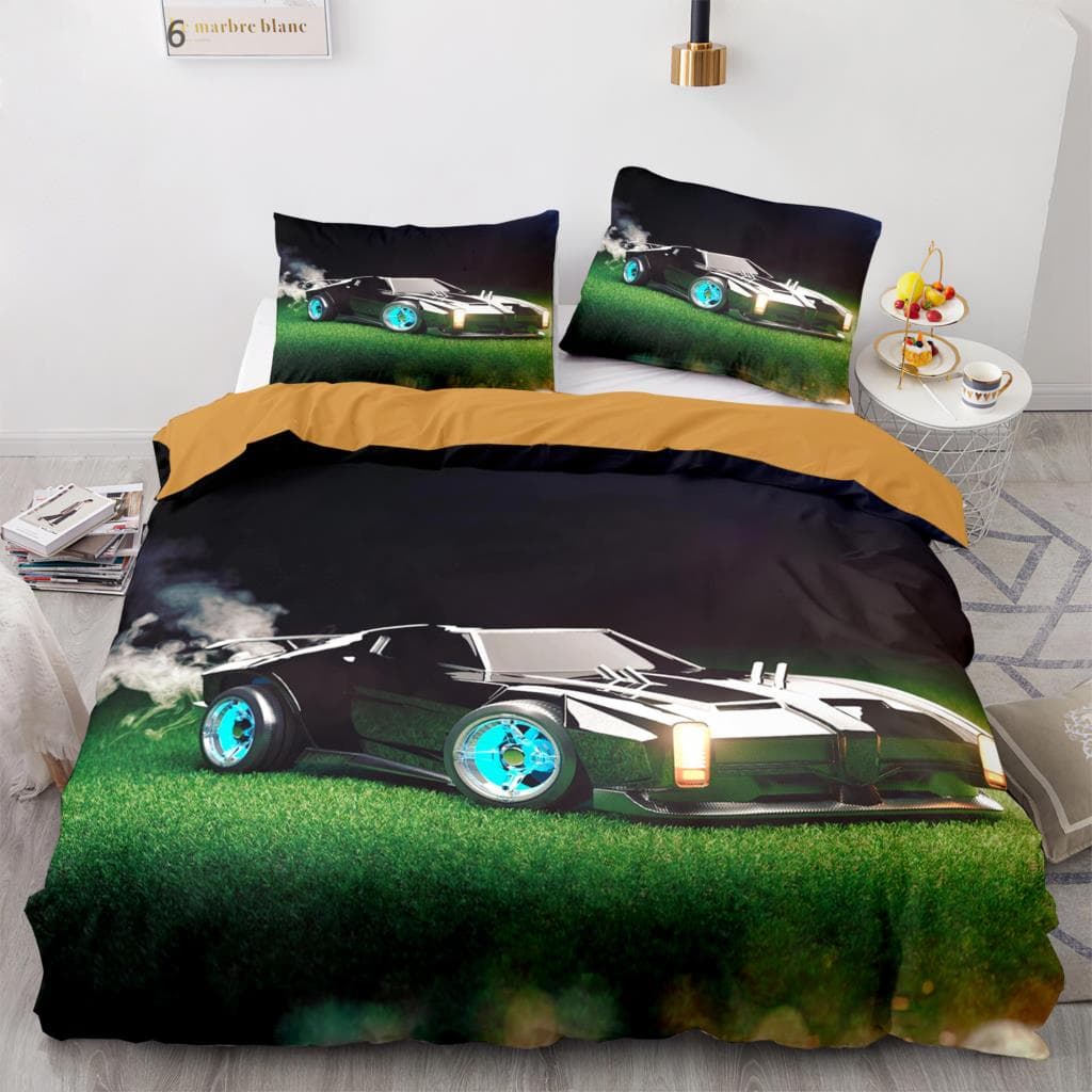 Rocket League Bedding Set Bedspread Single Twin Full Queen King Size Car Rocket League Bed Set Children's Bedroom Duvet cover EU Double 200x200cm