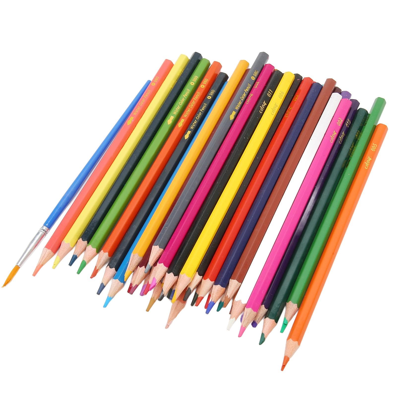 Water Color Pencils Assorted Colors Presharpened Vibrant Hex Penholder Colored Pencils for Coloring