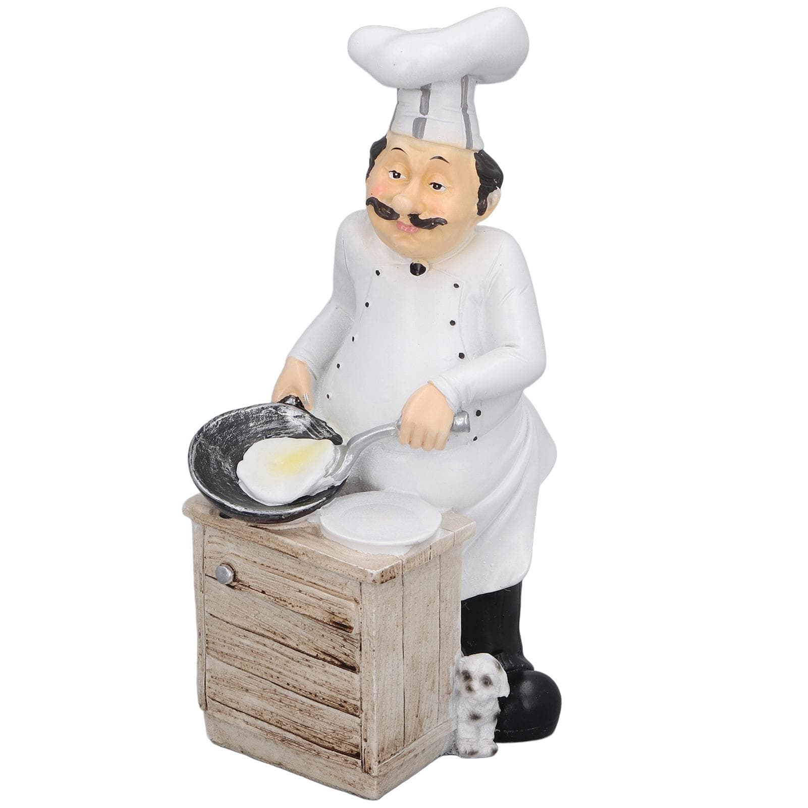 Chef Cooking Figurine Small Stereoscopic Art Ornament Resin Decoration Statue for Kitchen Living