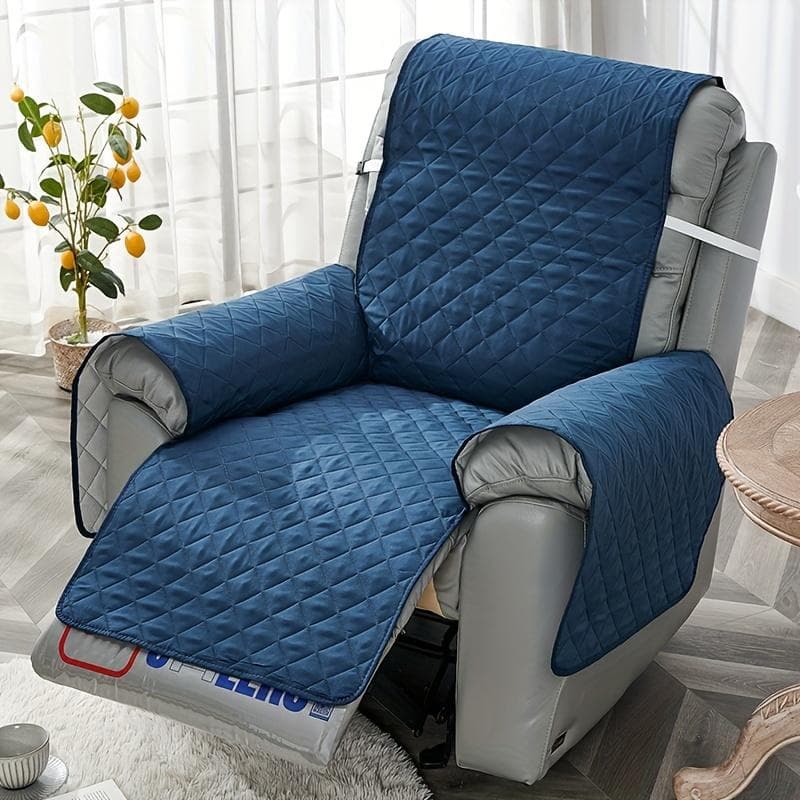 1pc Pet One-piece Sofa Cover Single Pet Non-slip Furniture Protector Recliner Slipcover Armchair Cover Living Room Home Decoration navy blue