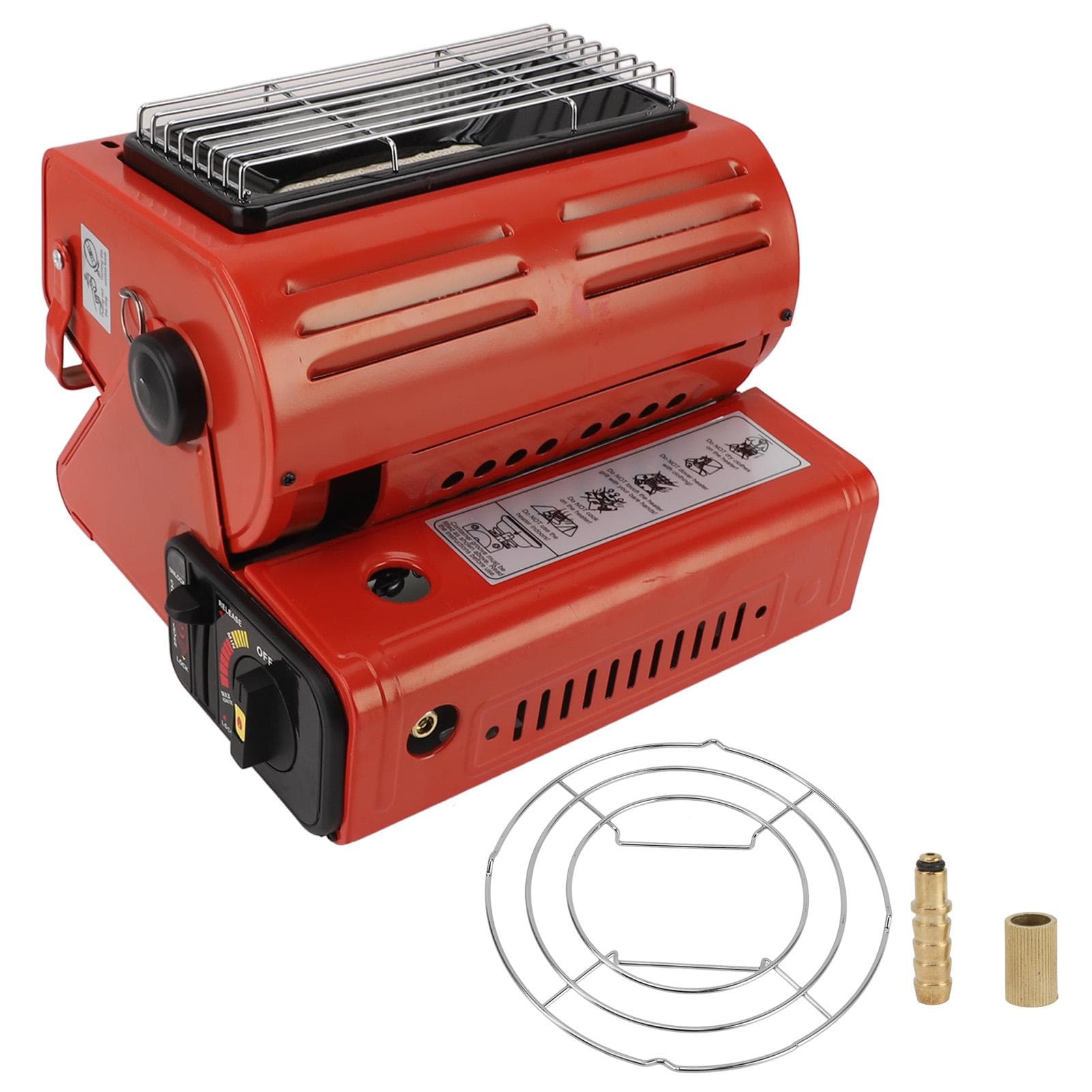 1300W 90G/H Portable Gas Heater Burner 2 in 1 Butane Liquefied Gas Heater Burner Warmer for Camping