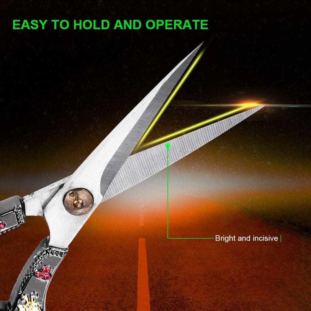 Vintage Stainless Steel Sewing Scissors Classical Cutting Embroidery Crafts Tool