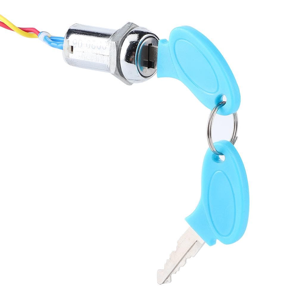 Universal Ignition Switch Lock with 2 Keys Replacement for Electric Scooter Bike