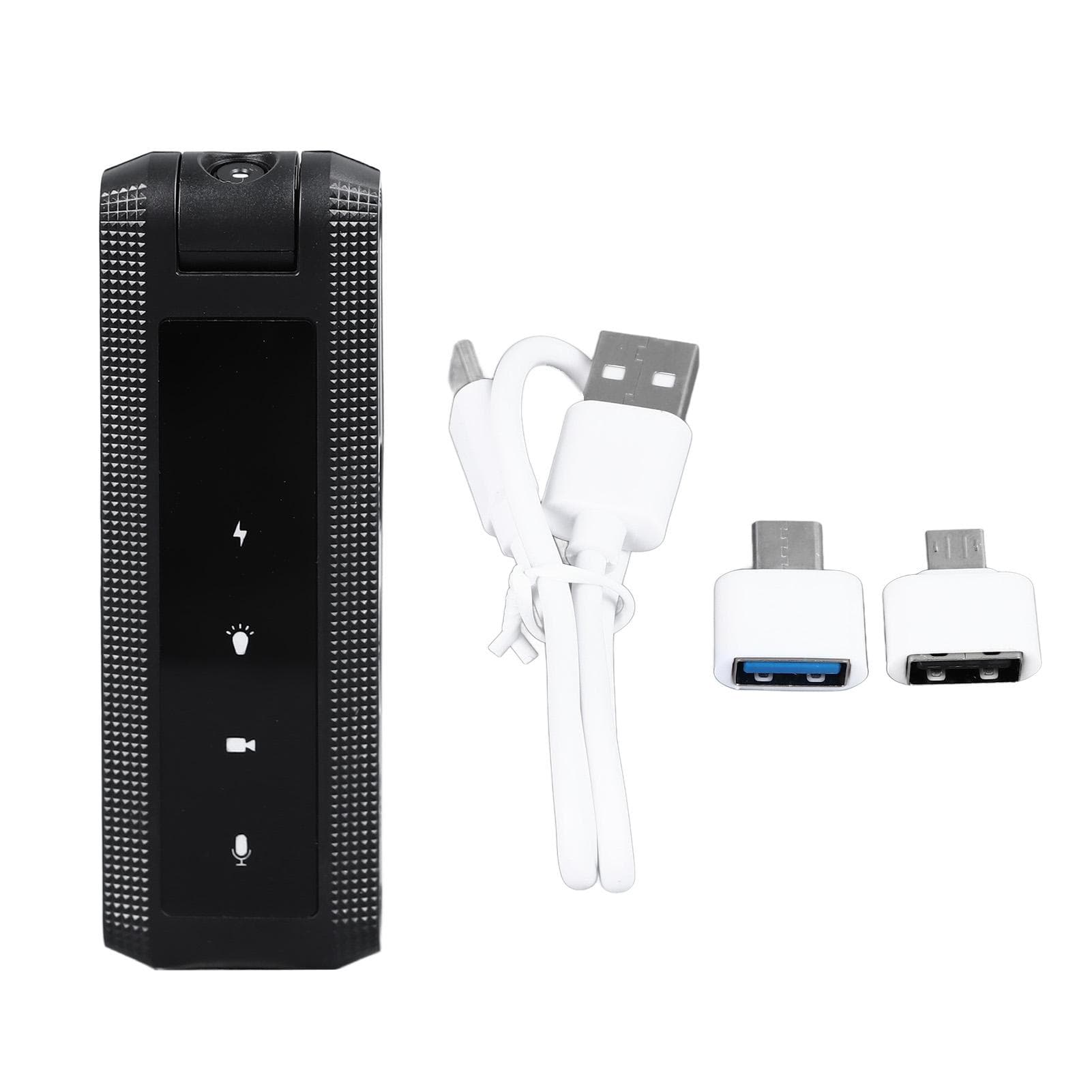Voice Recorder Multifunction HD 1080P Clear Sound 180 Degree Rotating Lens Portable Voice Recording