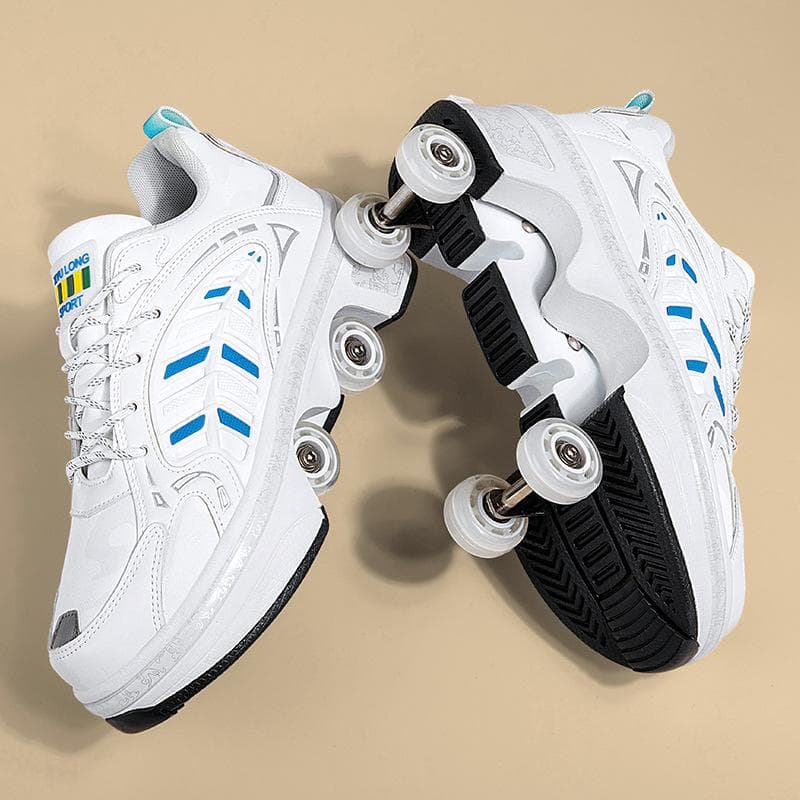 Teen Wheels Shoes Boys Invisible Four Wheels Automatic Shrinkable Burst Shoes Girls Roller Skates 43