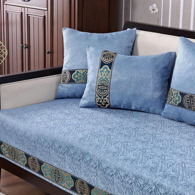 New Chinese Non-slip Sofa Cover Modern Simplicity 4 Season Universal Couch Cover Sofa Cushion Home Decoration Protection Cover 60x60cm 1pcs