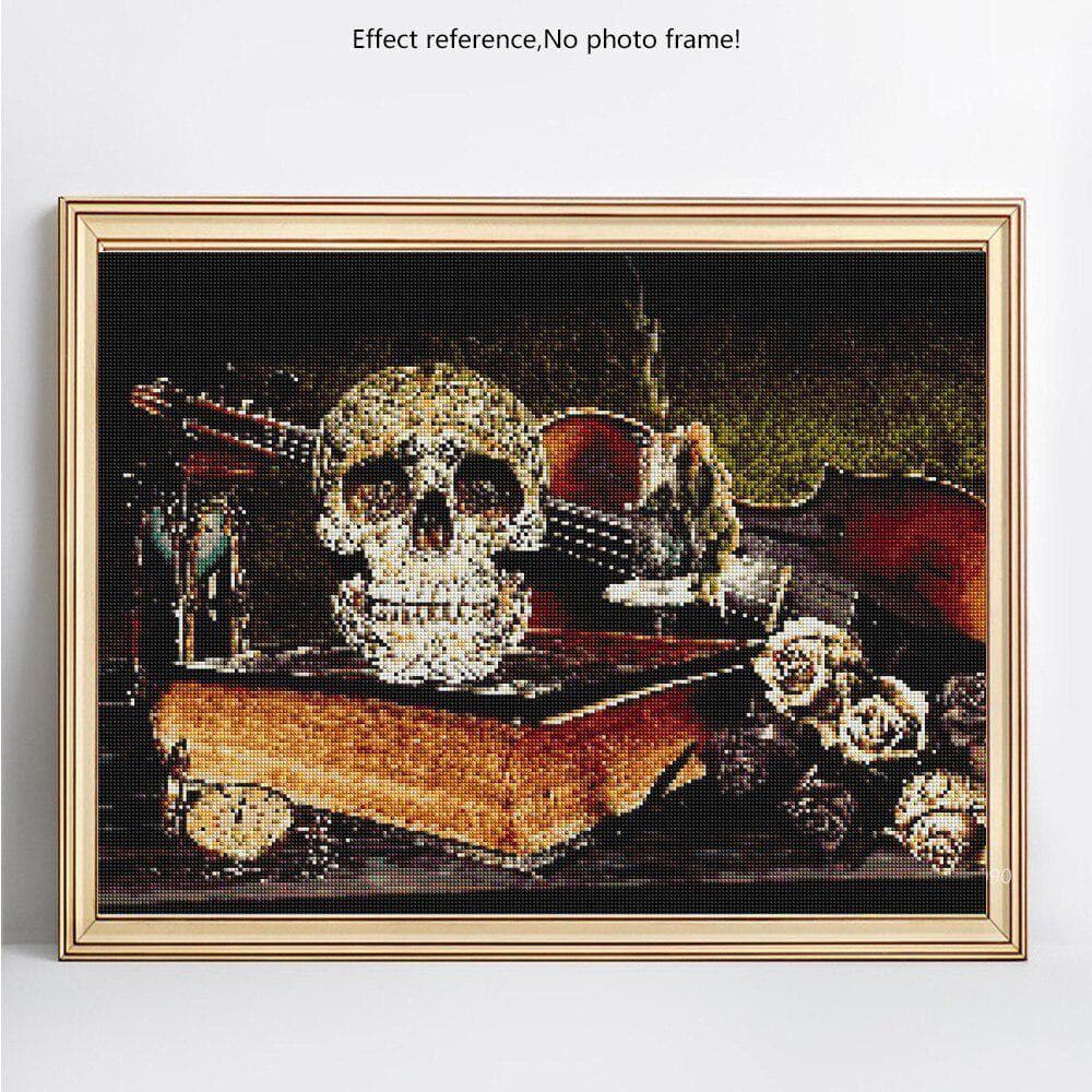 Diamond Painting Skull Home Decoration Diamond Embroidery Full Display Cartoon Pictures 20X30