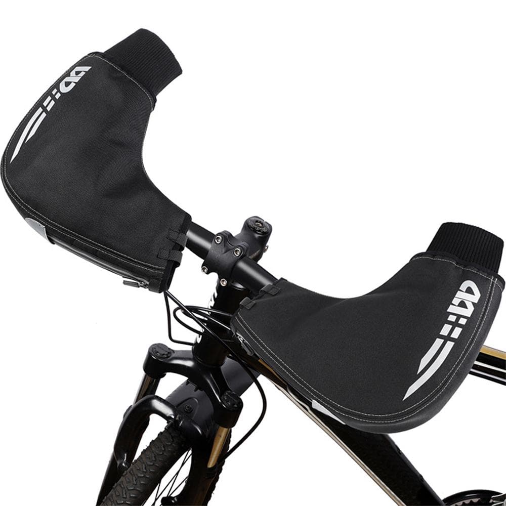 1 Pair of Bicycle Handlebar Warm Gloves Windproof Motorcycle Mittens Cold Weather Hand Warmers for black