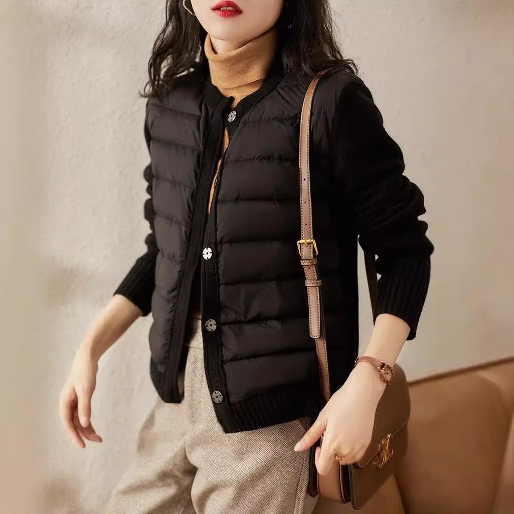 Cotton Clothes Women's Clothing Autumn and Winter New Fashion Slim V-neck Warm Jacket Tide 2XL
