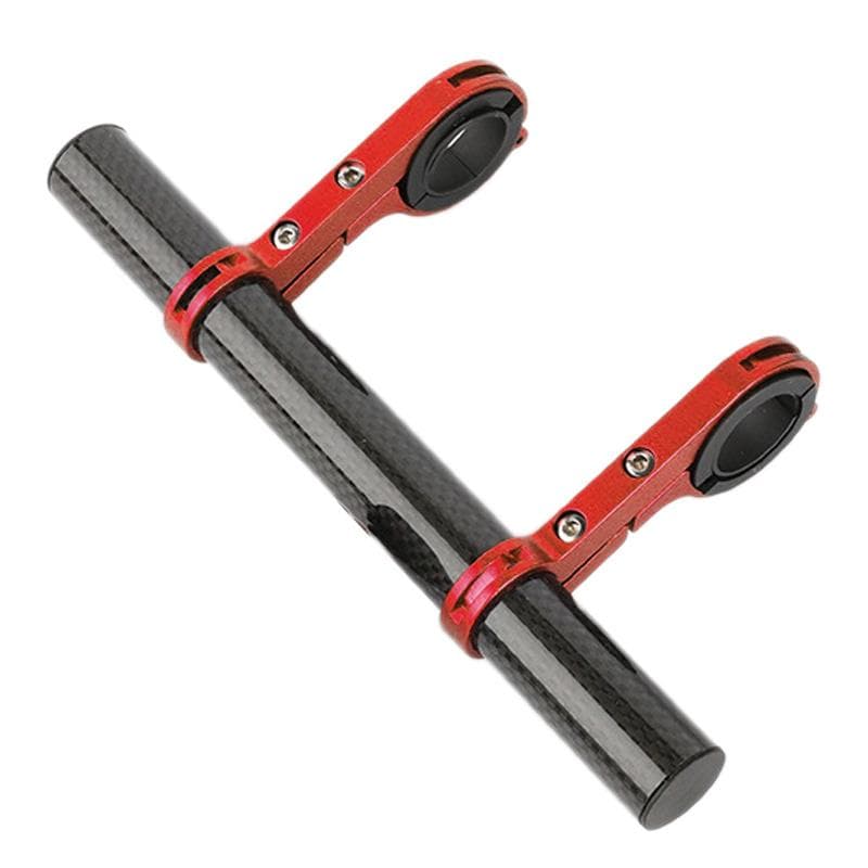 Bike Handlebar Extender Lightweight Carbon Fiber Aluminum Alloy for Phone Mount Light Lamp Red red