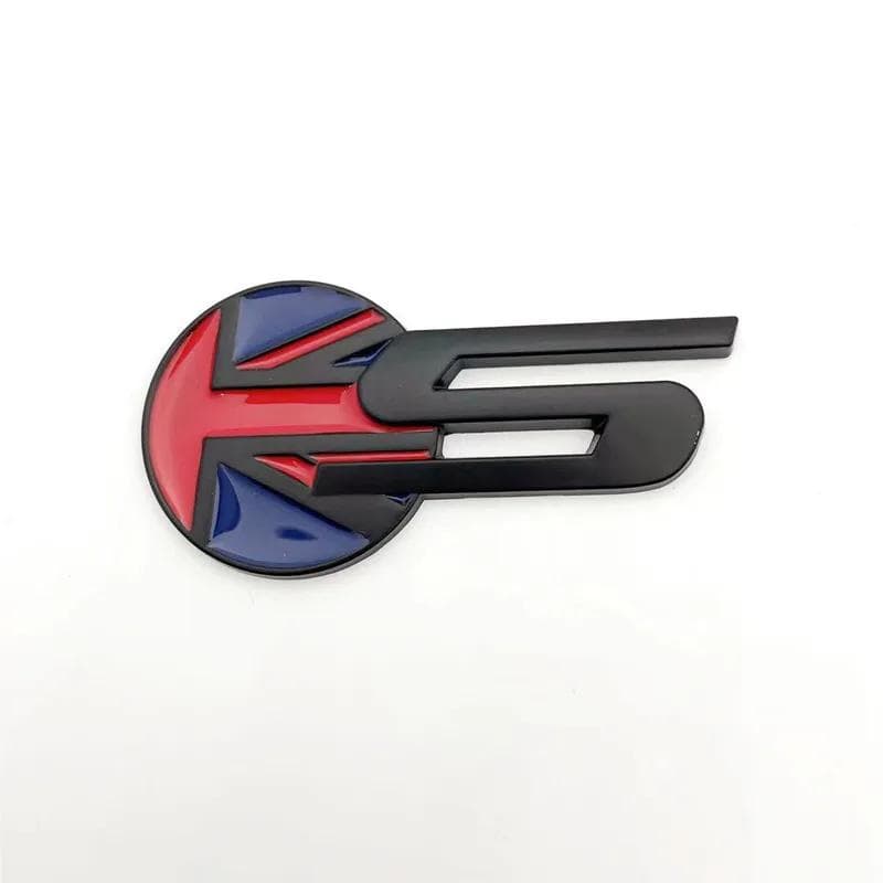 3D Metal S Logo Letters Car Rear Boot Trunk Emblem Badge Decal For J-A-G-U-A-R S Type XF X250UK Flag S Sticker Accessories S-Style4