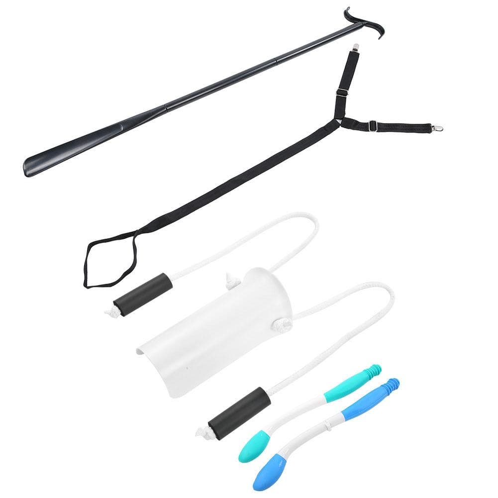 Sock Aid Toilet Aids Tool Long Dressing Stick Clip Pull Dressing Aid Strap Set for Elderly