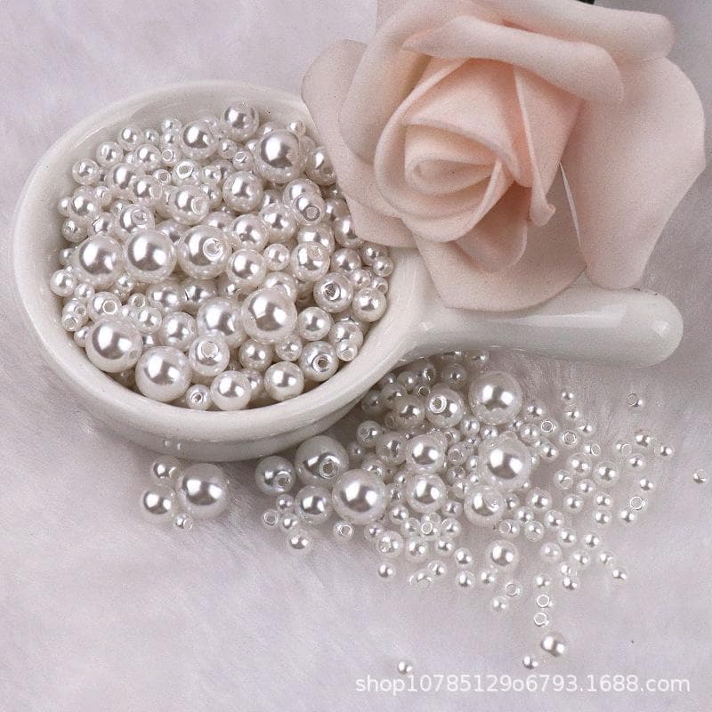 150-200Pcs Colorful ABS Imitation Pearls Mix 3-8mm Round Beads With Holes DIY Bracelet Charms Necklace Beads For Jewelry Making