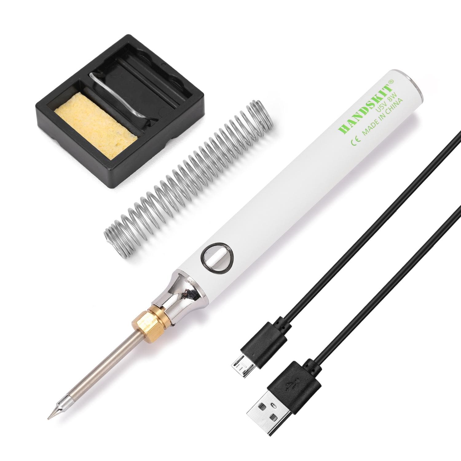 HANDSKIT USB Charging Soldering Iron 5V 8W Adjustable Temperature Electric Soldering Iron Kit with multicolour