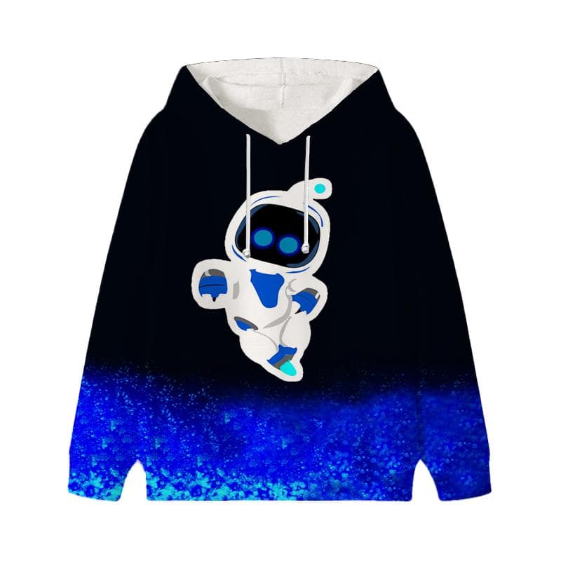 Astro Bot Hoodies Baby Unisex Cartoon Print Long Sleeve Tops Astronaut Toddler Boys Girls Casual Sweatshirts Outfits 100 gold
