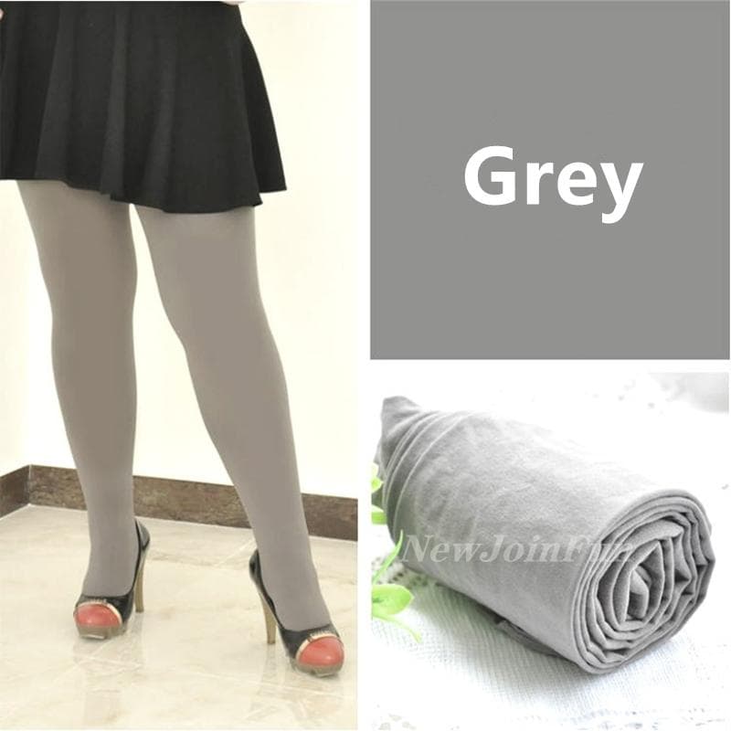 120D Women Plus Size High Stretch Pantyhose Spring Autumn Sexy Nylon Tights Large Size Stockings Pantyhose grey