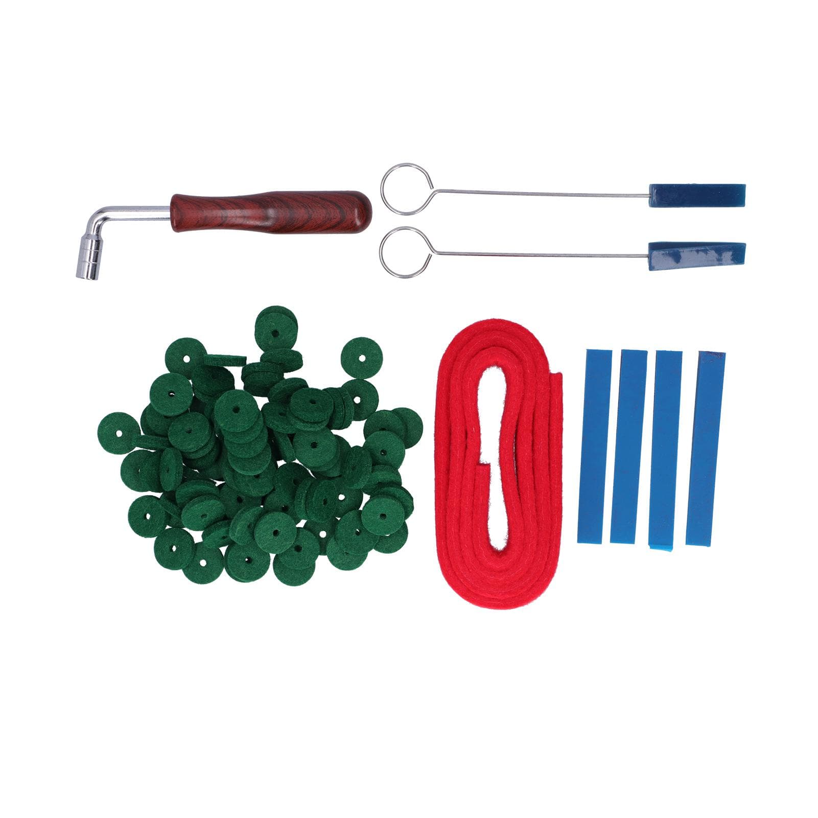 Piano Tuner Tool Kit Felt Tone Wrench Rubber Mute Sticks Blocks Musical Instrument Repair Kit