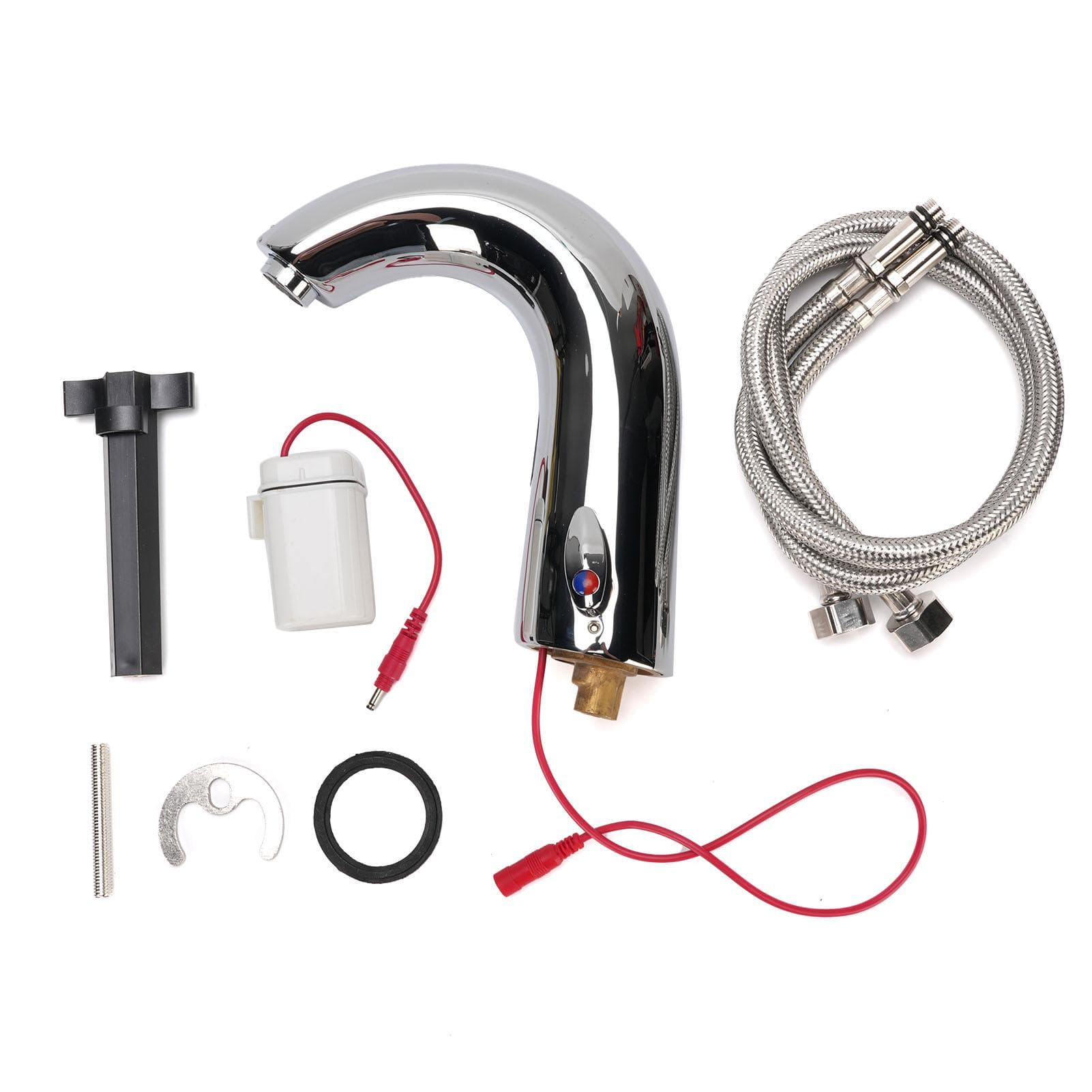 Touchless Integrated Faucet Brass Adjustable Temperature Automatic Motion Sensor Water Tap for