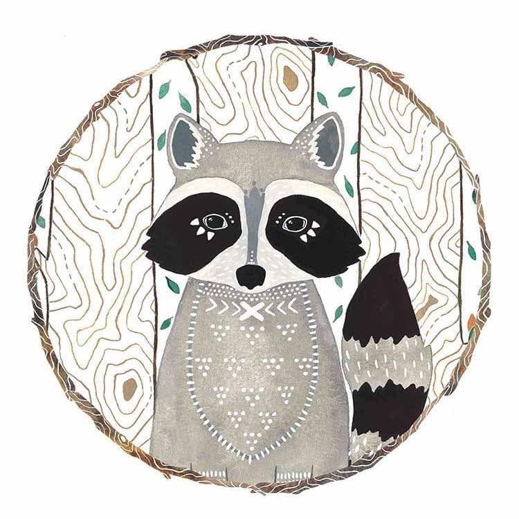 5d Diy Broderies Diamants Coon Cartoon Decorate Diamond Mosaic Painting Full Diamond Embroidery 20x20