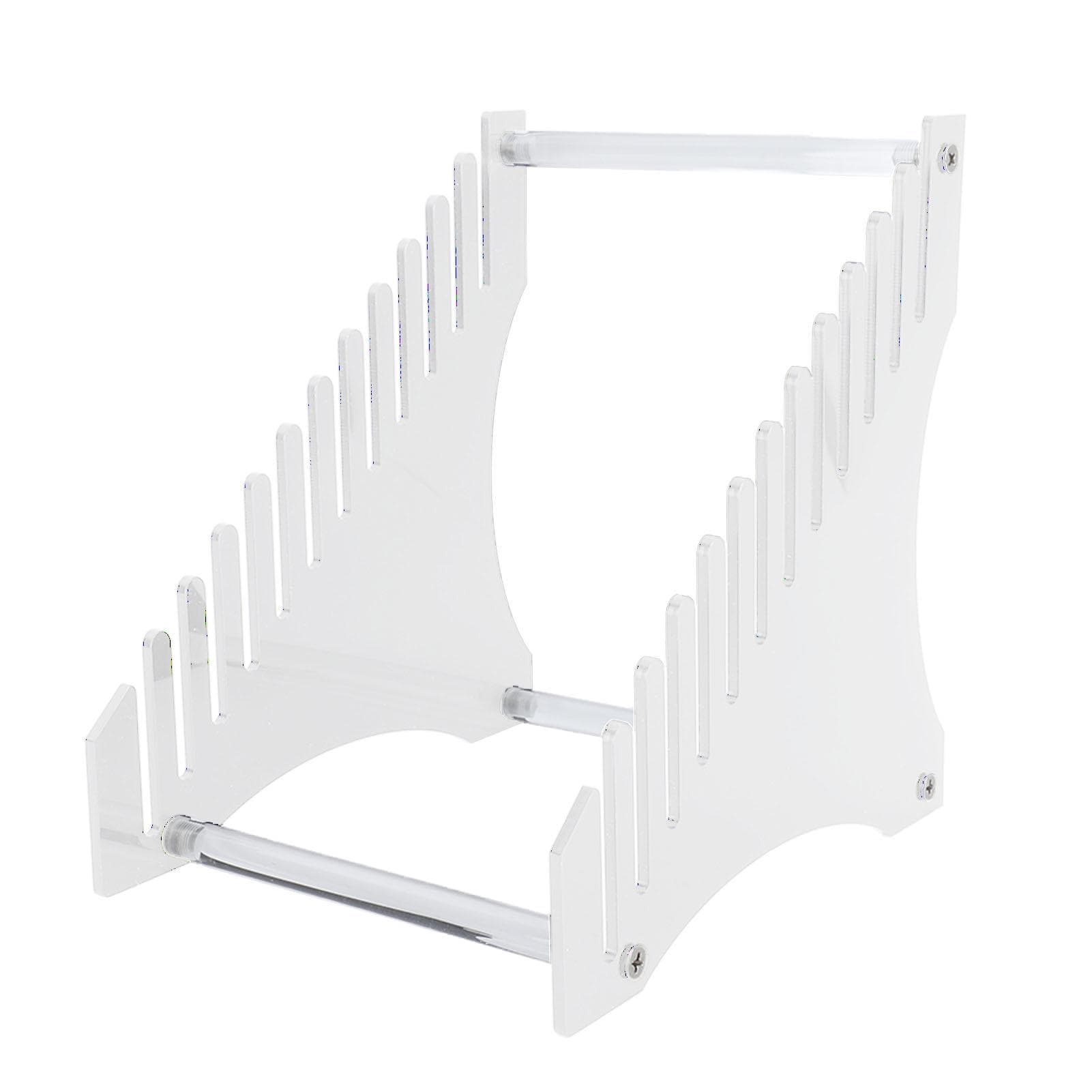 Record Storage Holder 12 Slots Acrylic Vinyl Record Organizer Easy Assembly Access Record Stand for transparent