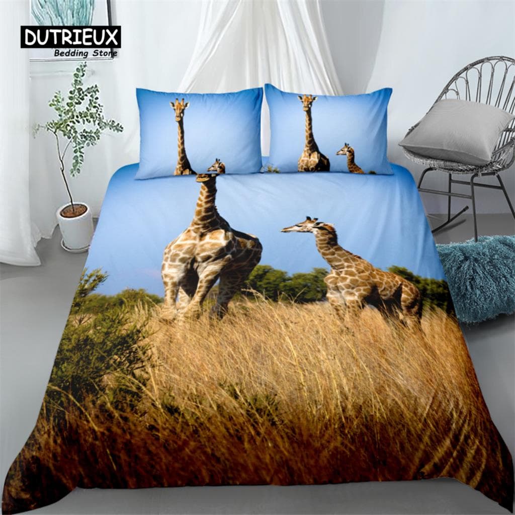 Beautiful Leopard Duvet Cover Set, Fashion Bedding Set, Soft Comfortable Breathable Duvet Cover, For Bedroom Guest Room Decor EU single(135x200cm)