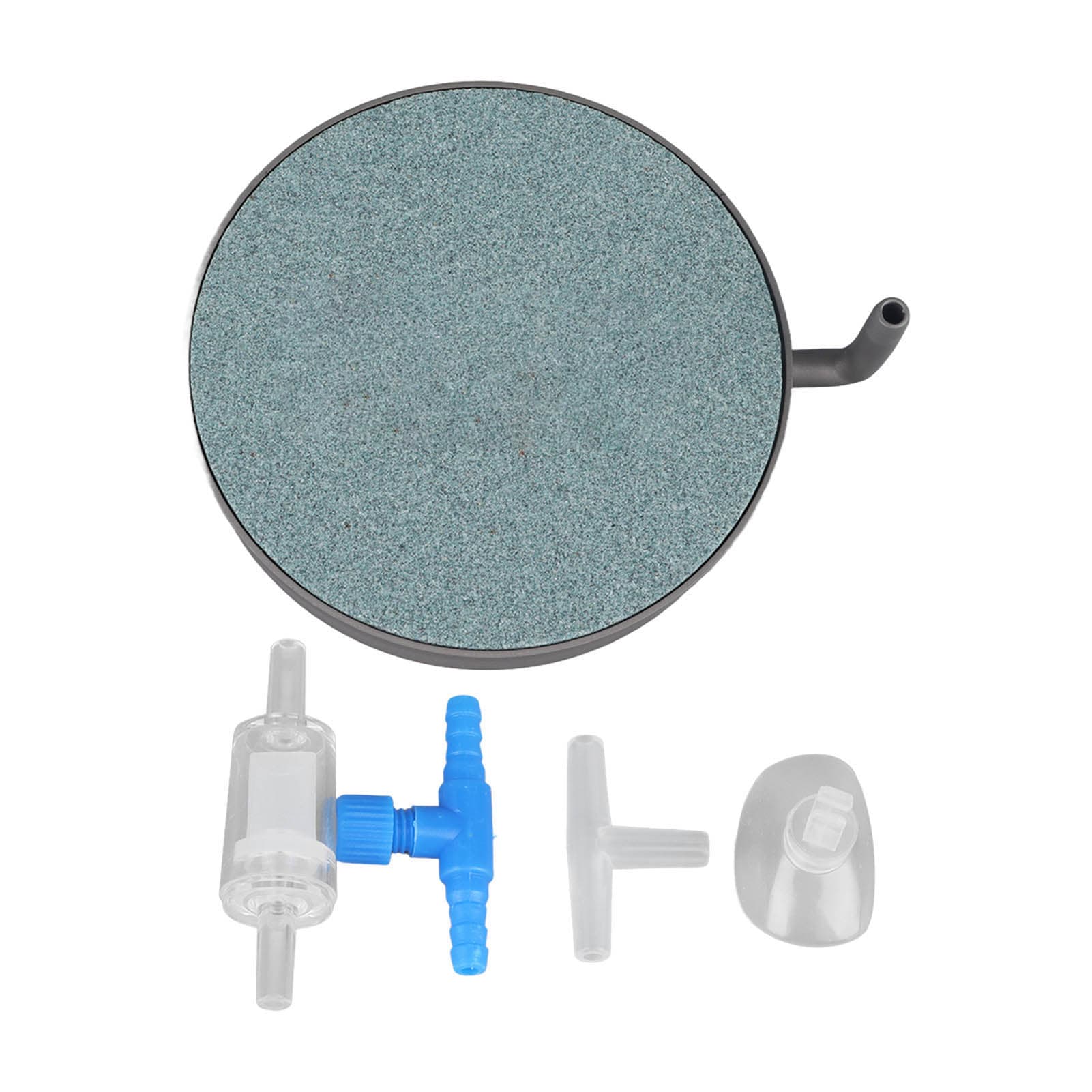 Aquarium Air Bubble Stone Reusable Stainless Steel Oxygenation Fish Tank Air Stone Disc for 78mm / 3.1in