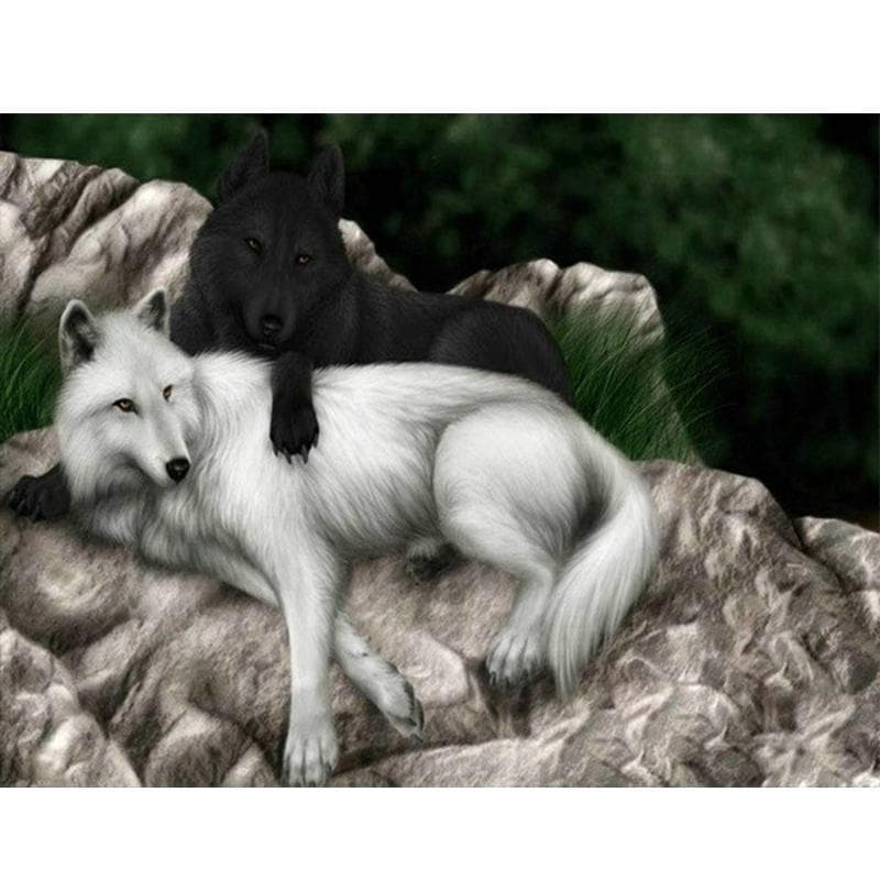5D Diy Diamond Painting Wolf Animal Picture of Rhinestones Diamond Embroidery Mosaic 20X30CM