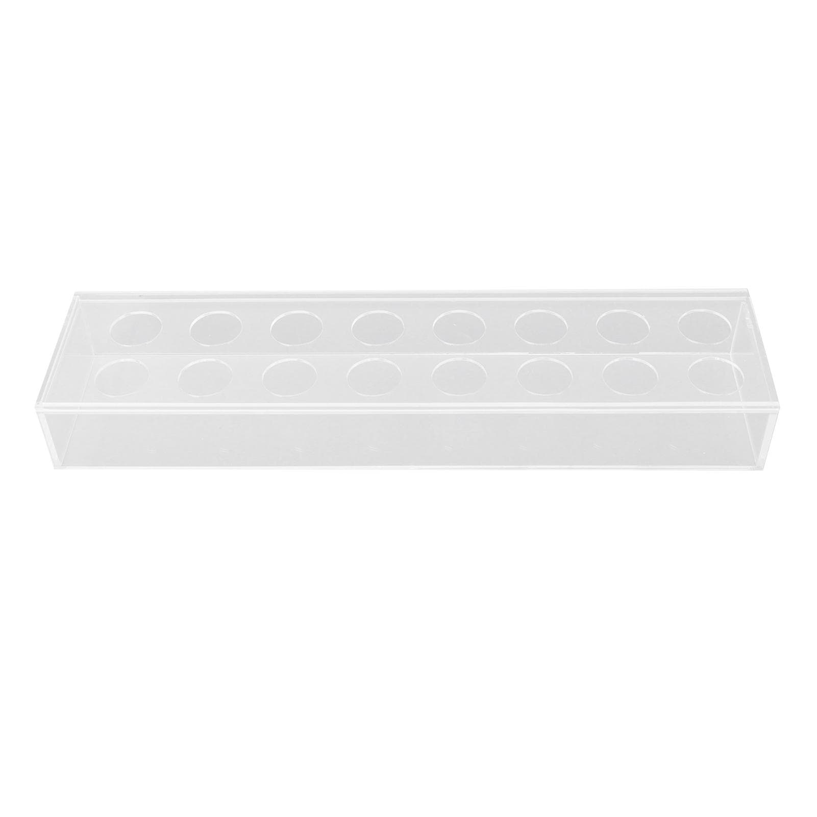 Rectangular Floral Centerpiece Clear Acrylic Flower Vase for Dining Table Wedding Party Home 16 16 Hole