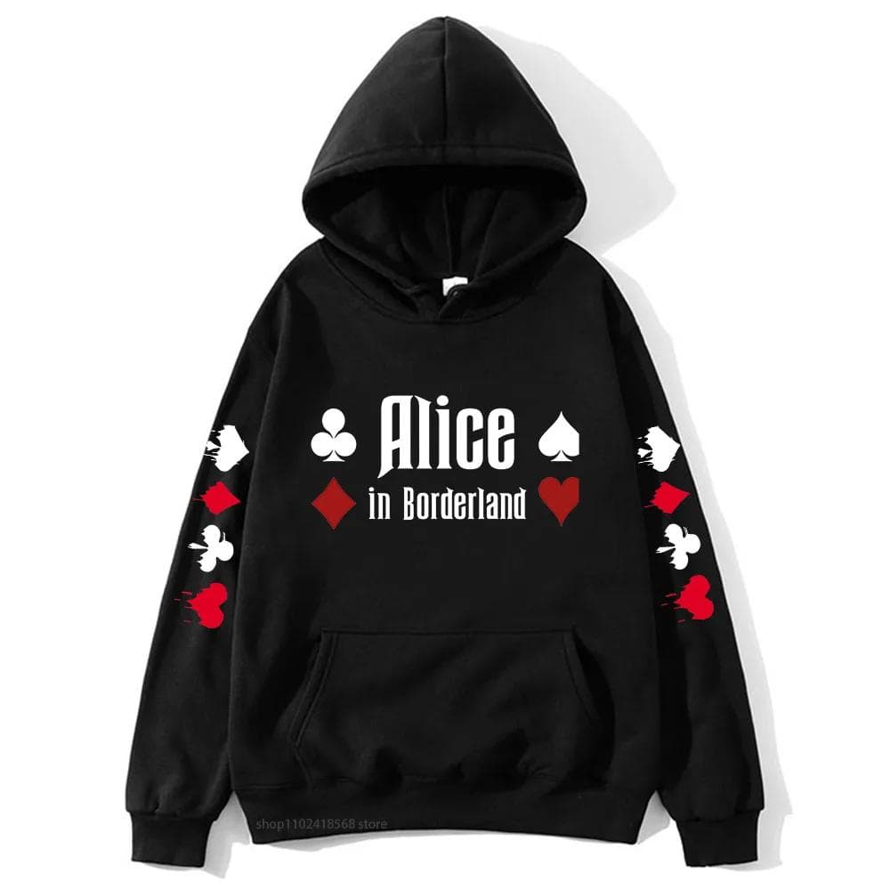 Anime Alice In Borderland Hoodie Cartoon Couple Sweatshirt Sudaderas Fashion Tops Aesthetic Manga Winter Clothes M