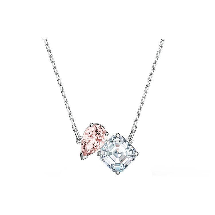 Swarovski Attract Soul Crystal Necklace Women necklaces Pink Silver 5517115 Box (Random Color)