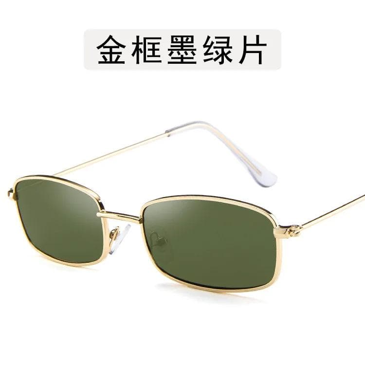 New Vintage Minimalist Metal Frame Sunglasses Fashion UV Protection Outdoor Travel Sunshade
