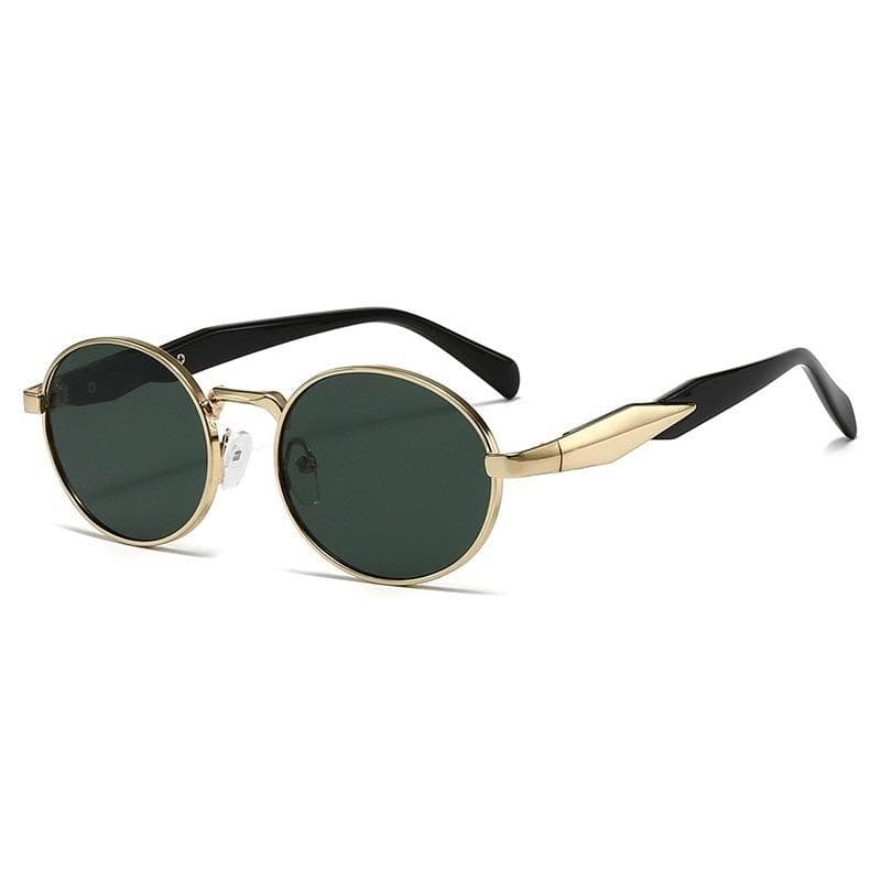 Retro Metal Full Frame Sunglasses Unisex Spring Hinge UV400 Protection Fashion Eyewear