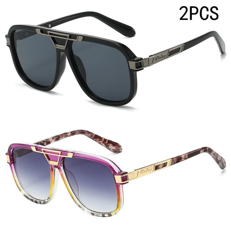 1/2PCS Personalized Double Beam Sunglasses Fashionable Women's UV Protection M6215