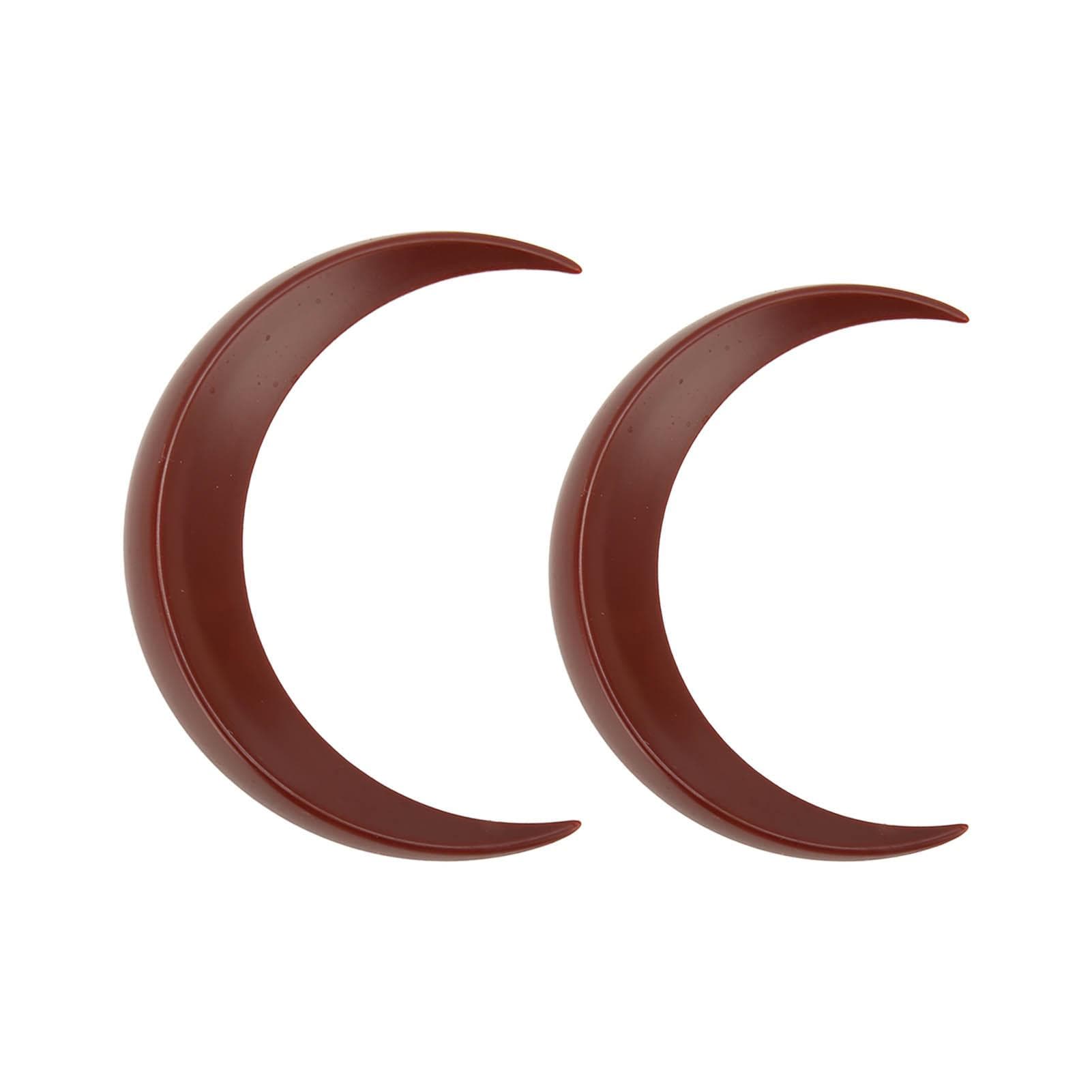 2Pcs Moon Hair Fork ABS Decorative Portable Moon Hairpin Hair Stick for Daily Shopping Cosplays brown