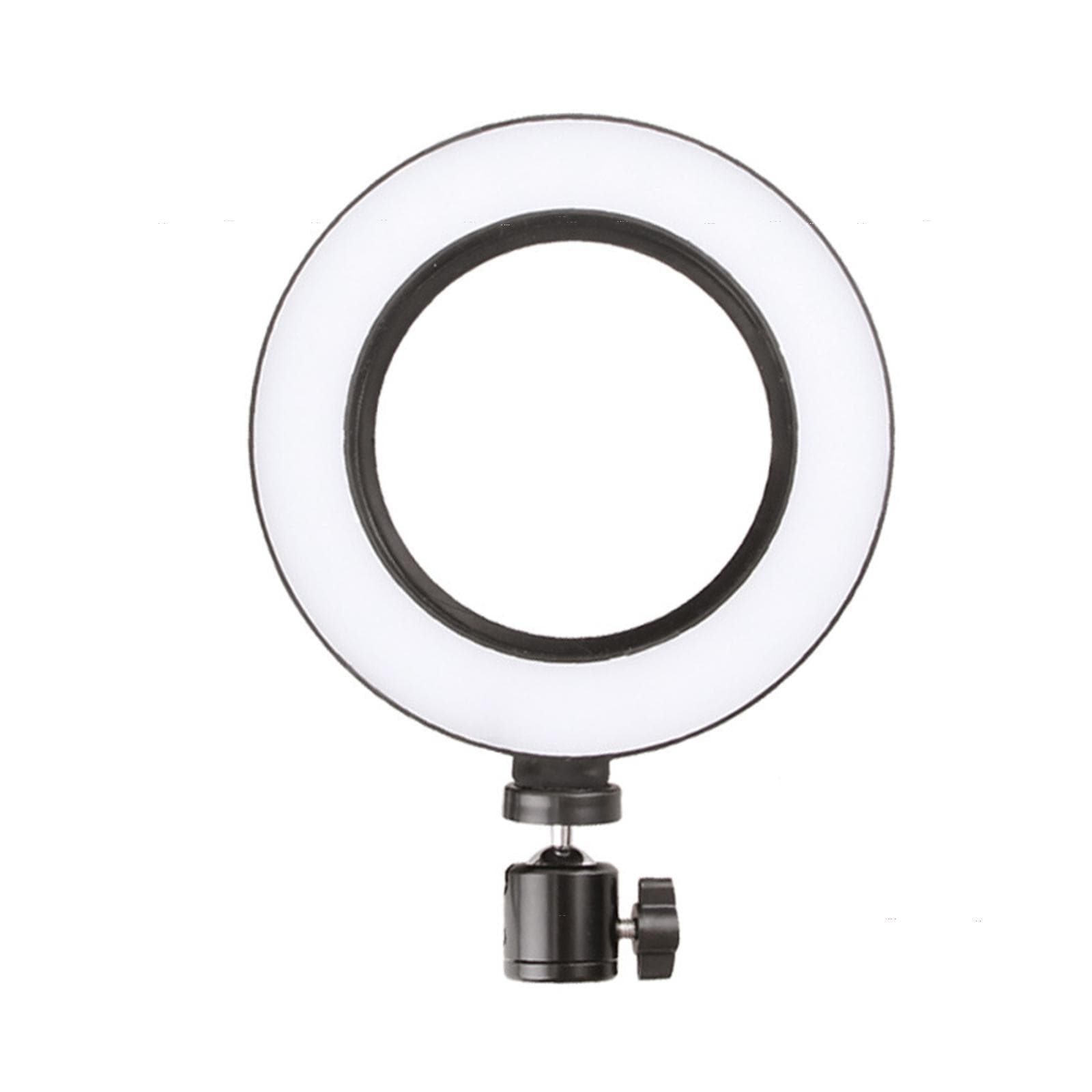 260MM LED Ring Light Fill Light Photography LED Selfie Light Dimmable Camera Phone Lamp with Phone 16cm black