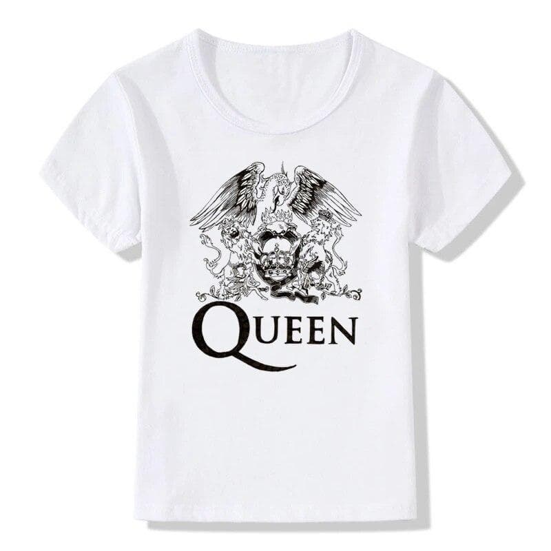 Boy &Girls Print T -Shirt Children Heavy Rock Top Band Queen T Shirt Kids Tops Baby Casual Clothes 4T