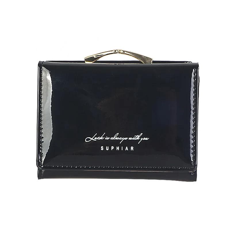 New Women Wallets Female Large Capacity PU Leather Purses Short Hasp Purse for Women Small Money bag Coin Card Holders Clutch black
