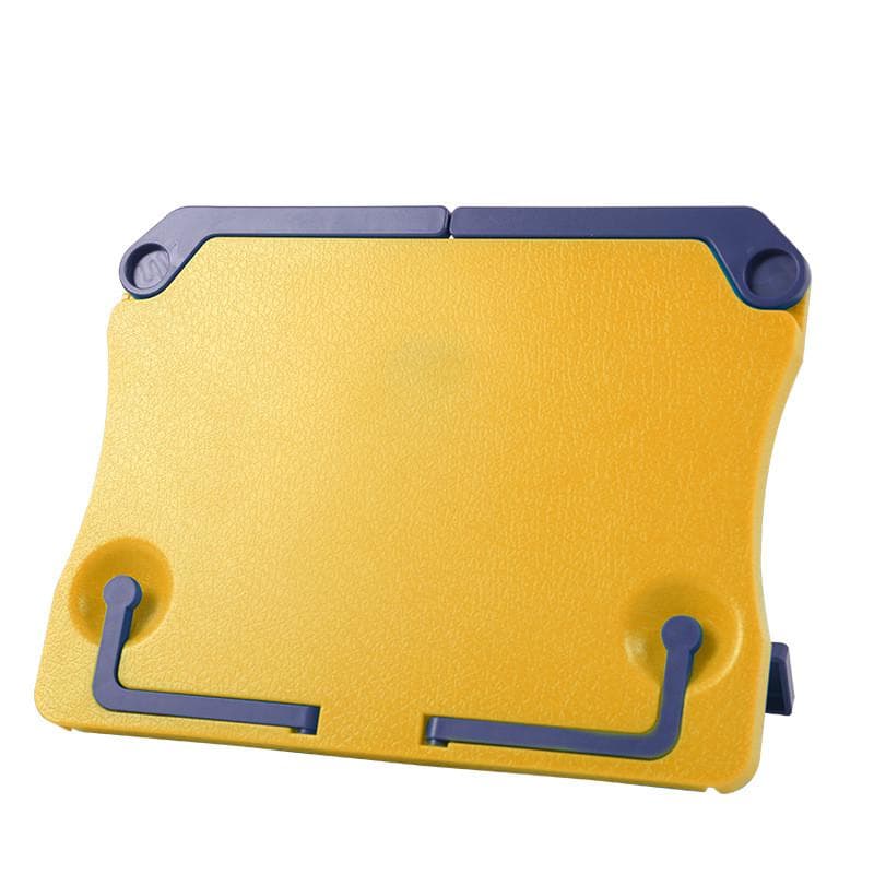 Portable Folding Bookend for Music Score Recipe Reading Book Stand Books Tablet Holder Organizer yellow