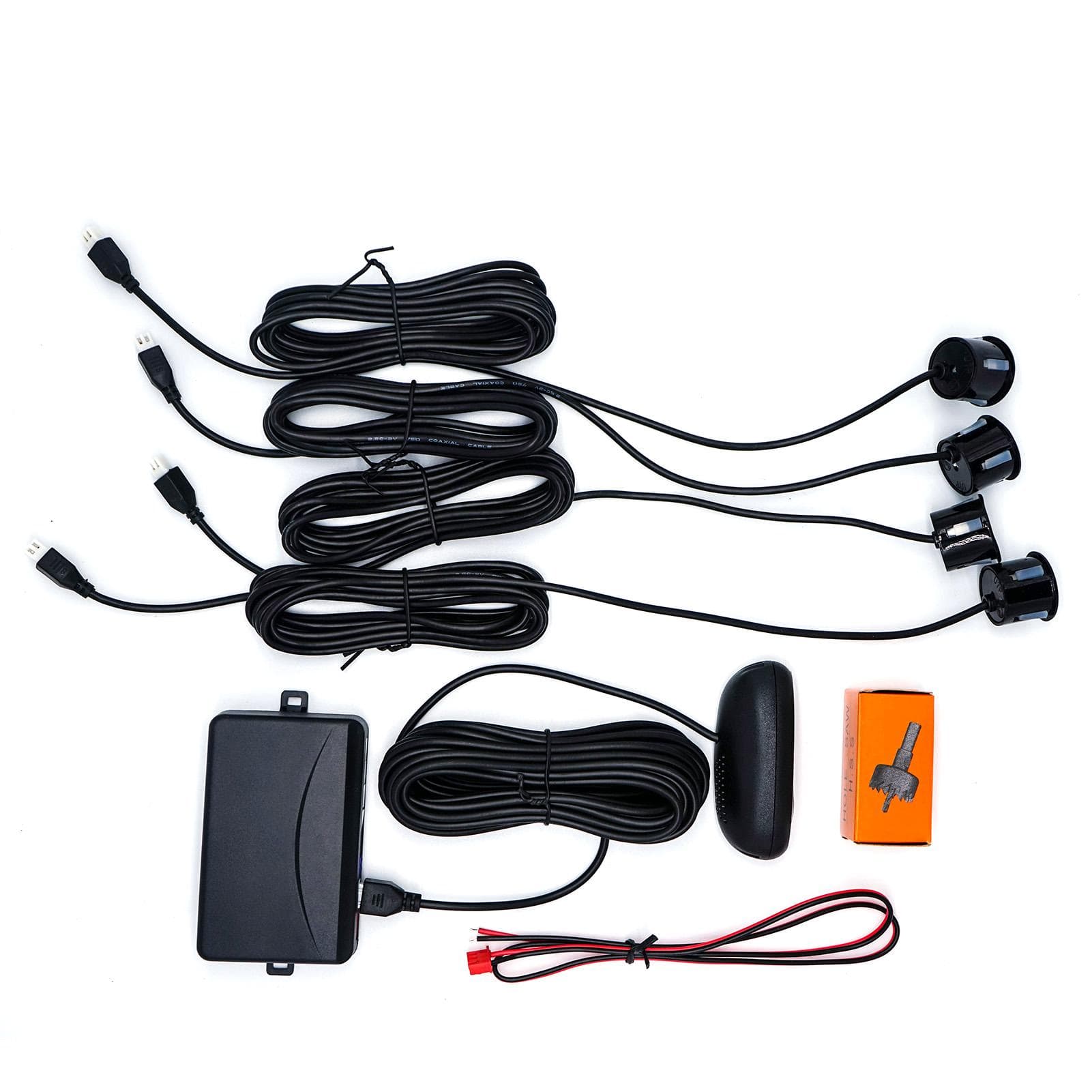Car Parking Sensor System LCD Display Reversing Radar Car Parking Reverse Backup Radar Sound Alert black