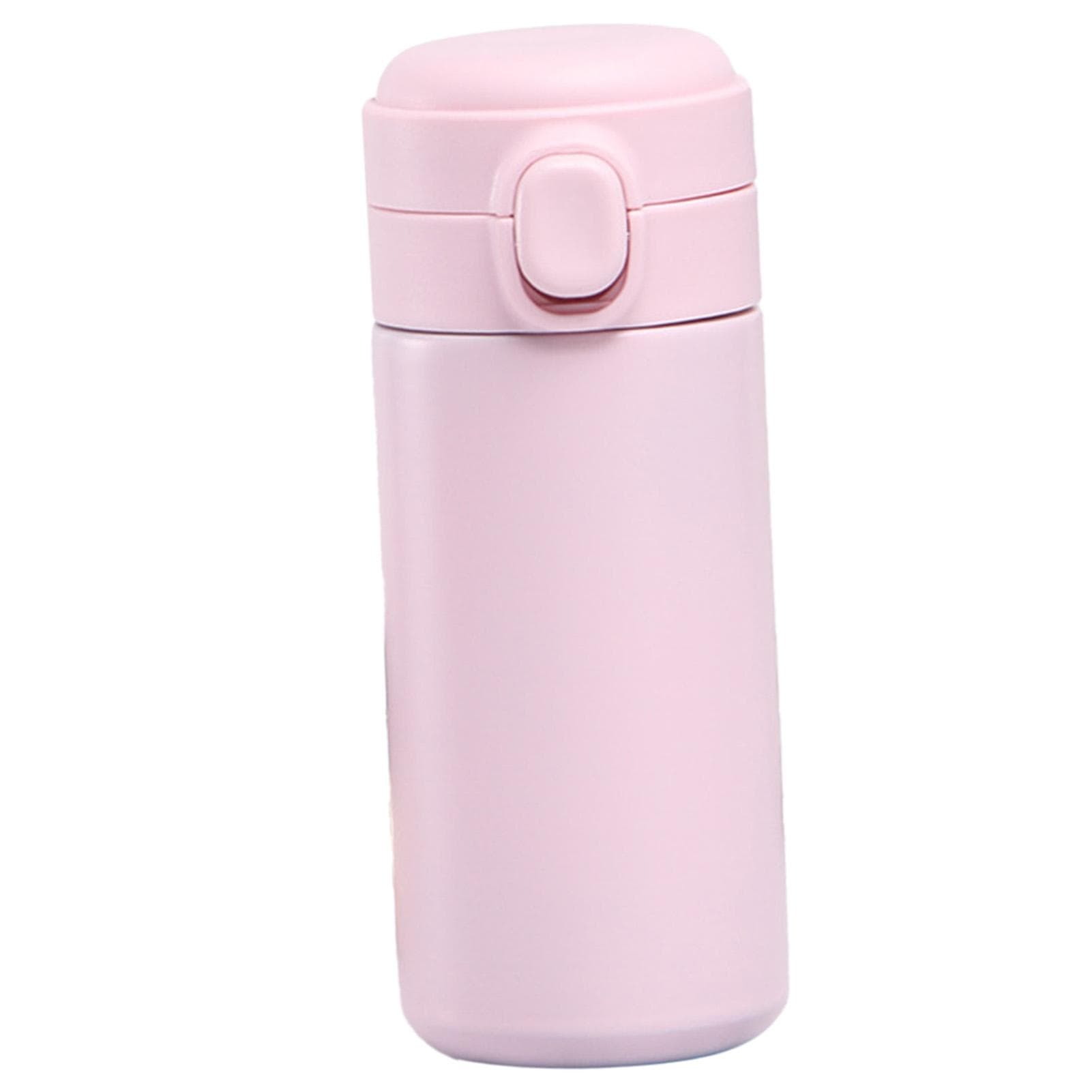 Insulated Bottle Pop Up Lid 420ml Mini Cute Double Layer Vacuum Portable Stainless Steel Insulated Pink