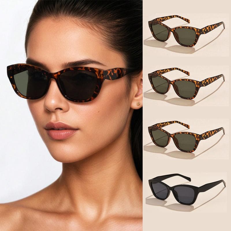 4pcs Luxury Cat Eye Sunglasses Women Vintage Designer Black UV400 Sun Glasses For Female Outdoor Eyewear Shades
