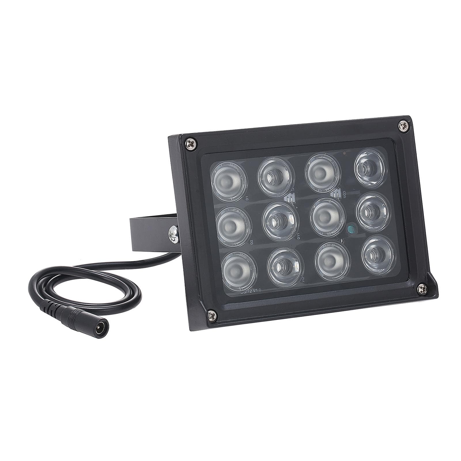 Infrared Illuminator 12pcs Array IR LEDS IR Illuminator Night Vision Wide Angle Long Range Outdoor black