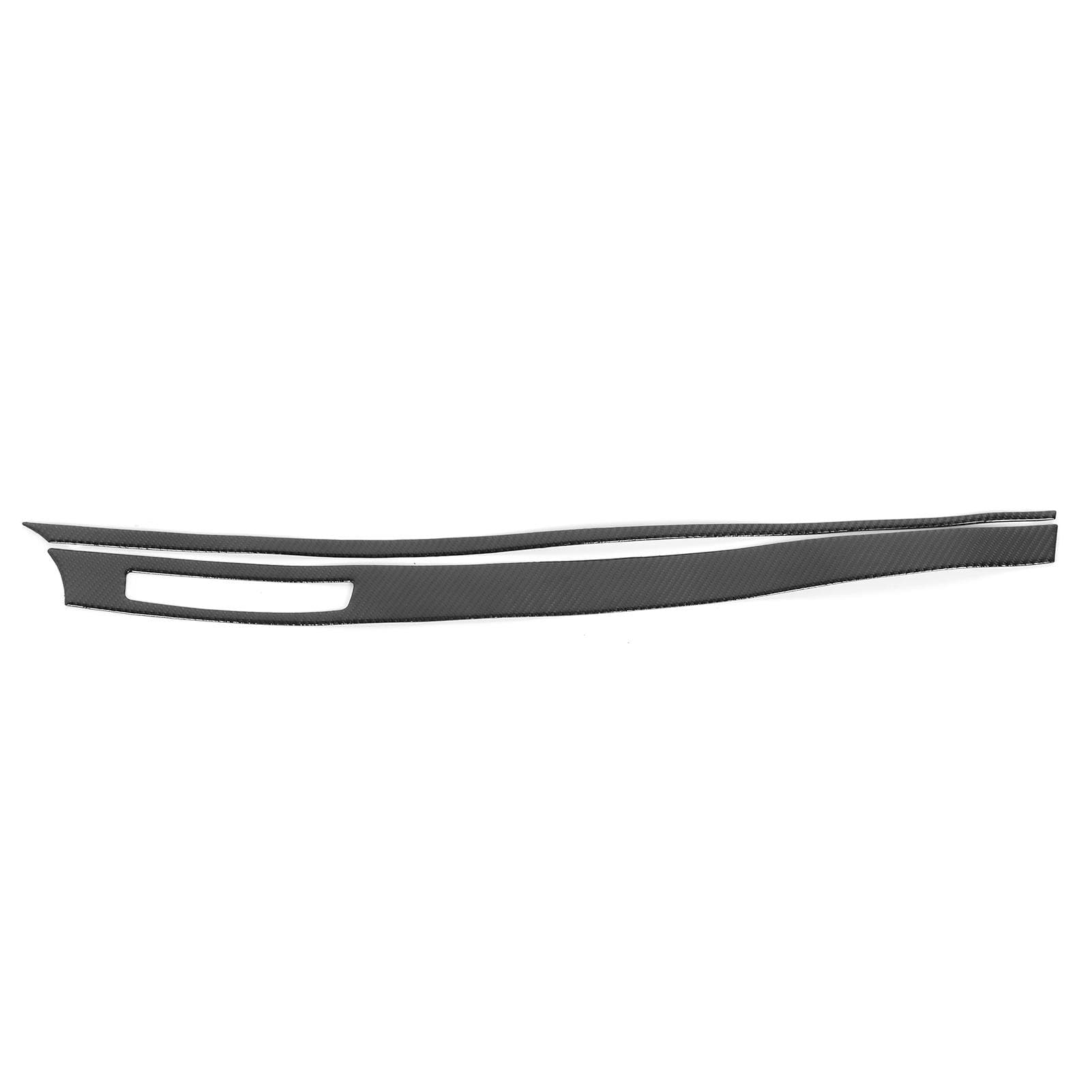 2Pcs Dashboard Cover Central Instrument Panel Trim Carbon Fiber Fit for Mitsubishi Lancer 08?16 LHD
