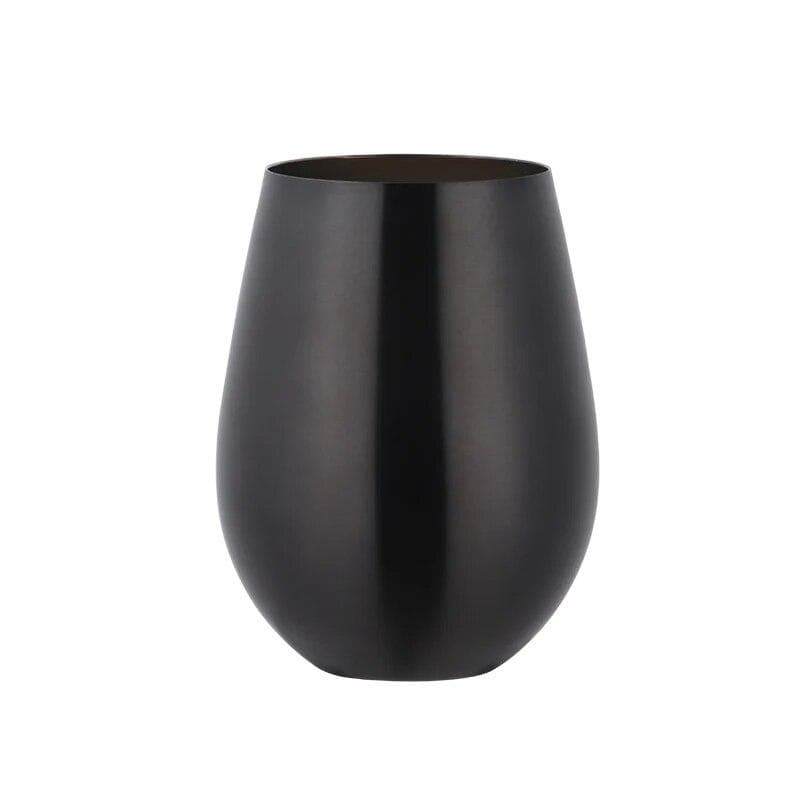Stainless Steel Beer Wine Cup Gold Beer Tumbler Cocktail Juice Milk Cup Metal Drinking Mug For Bar Outdoor Drinkware black