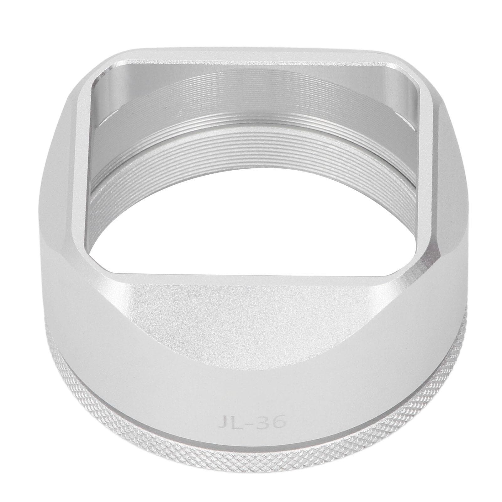 Aluminum Alloy Square Lens Hood Camera Lens Shade for X100VI X100V Camera External Filter silver